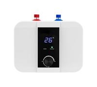 Calentador de agua eléctrico de 6 L, 1500 W, calentador de agua caliente con indicador LED, 0 - 65 ℃, calentador de agua caliente para fregaderos de cocina, baño, lavabo