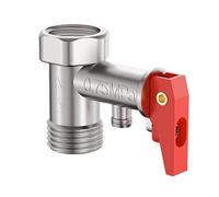 Calentador de agua eléctrico de latón ajustable con función de comprobación, válvulas de alivio de presión de latón