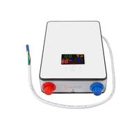 Calentador de agua eléctrico digital, 6500 W, sin tanque, para baños, peluquerías, hoteles, salones de belleza, escuelas, hospitales, 18,6 x 5,7 x 27,7 cm (blanco)