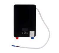 Calentador de agua eléctrico digital de 6500 W, sin tanque, juego de agua caliente, agua caliente en el baño, montado en la pared, salpicaduras, protección LED táctil para un hogar individual [clase