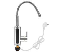Calentador de agua eléctrico, grifo de cocina, grifo instantáneo, calefactable 360°, 3 kW, alta e trabajo, pantalla LED, válvula de cerámica, para cocina, jardín, baño, caravana