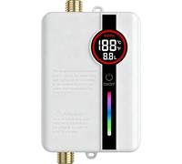 Calentador de Agua Electrico Instantaneo 220v 3500w, Calentador de Agua sin Tanque con temperatura constante, Ahorro de Energía, mini calentador de agua punto de uso para Cocinade Baño