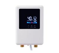 Calentador De Agua Eléctrico Instantaneo 4500W 220V Calentador De Agua Instantáneo Con Pantalla Digital LED Termostático 30-55°C Con Mando a Distancia Para Baño, Cocina, Inodoro, Camper