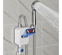 Calentador de Agua Electrico Instantaneo Ducha, 3500 W 220 V Calentador de Agua Instantaneo con Pantalla Digital LED, Termo Electrico Instantaneo, Calentador Agua Portatil Ducha para Baño Cocina