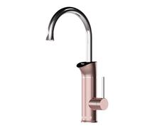 Calentador De Agua Eléctrico Instantáneo, Grifo De Cocina 2 En 1 Con Pantalla Digital, Mezclador De Cocina, Calentador De Agua Corriente Amplia AplicacióN(Rose gold)