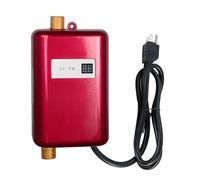 Calentador de agua eléctrico instantáneo sin tanque for el hogar, calentador 3000W, Grado industrial(Rot)