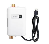 Calentador de agua eléctrico instantáneo sin tanque for el hogar, calentador de agua de 3000W(Bianco)