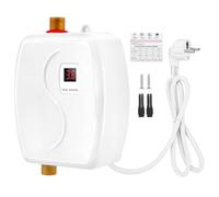 Calentador de agua eléctrico para cocina, 230 V, 3800 W, sin depósito, mini calentador de agua con indicador de temperatura LED, calentador de agua instantáneo eléctrico pequeño para cocina, baño