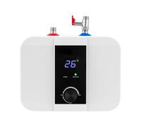 Calentador de agua eléctrico pequeño, 6 L, pequeño depósito de agua caliente resistente a la presión con pantalla LED, bajo la mesa, resistente a la presión, para uso bajo fregaderos de cocina y