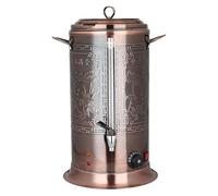 Calentador de Agua Eléctrico Profesional 20-50L Acero Inoxidable, Termo con Temperatura Ajustable (30°C-100°C) para Cafeterías y Eventos - Diseño Vintage Cobre, Apagado Automático y Seguro