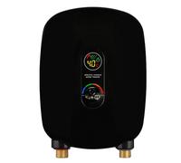 Calentador de agua eléctrico sin depósito, 220 V, 6500 W, para lavar las manos y lavar la vajilla, temperatura constante (negro, botón)