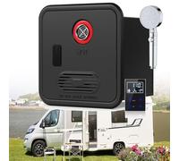 Calentador de agua eléctrico sin tanque, 55000 BTU, sistema de agua caliente instantáneo de 3.9 GPM con control remoto, alimentación de 12 V CC, fácil instalación para autocaravanas y campistas