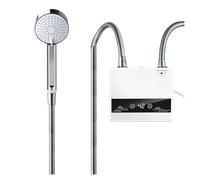 Calentador de agua eléctrico sin tanque Calentador De Agua Instantáneo Sin Tanque De 4600W, Calentadores Eléctricos For Baño, Ducha De Agua Caliente Y Grifo De Cocina For El Hogar(With Shower)