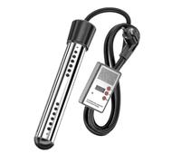 Calentador de agua eléctrico sumergible de 3000 W (negro, EU2000W) para piscinas, calentamiento rápido, varilla calefactora, temporizador in