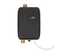 Calentador de agua electrónico instantáneo, 3800 W, para cocina, sin depósito, con indicador de temperatura LED, calentador de agua instantáneo eléctrico pequeño para cocina, baño (negro)