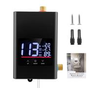 Calentador de agua electrónico para cocina, calentador de agua instantáneo, ducha de acero inoxidable 304, montado en la pared, 5500 W, 14,5 x 7,1 x 22 cm, con pantalla digital con dos métodos de