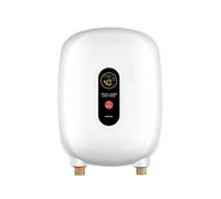 Calentador de agua frecuencia fija, calentador instantáneo sin tanque, calentamiento rápido for el hogar, baño y cocina, Grado industrial(Bianco)