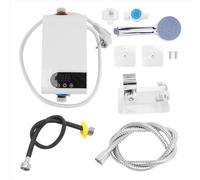 Calentador de agua instantáneo de 4500 W, sin tanque, con grifo, grúa caliente, LED digital, enchufe europeo