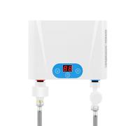 Calentador de agua instantáneo de 5500 W debajo del fregadero, calentador de agua caliente eléctrico instalado bajo el fregadero, calentador de agua sin depósito con indicador de temperatura LED y