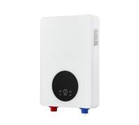 Calentador de agua instantáneo de 7000 W con pantalla LCD, termostato de inducción, inteligente, táctil, montado en la pared,con buen aislamiento(Bianco)