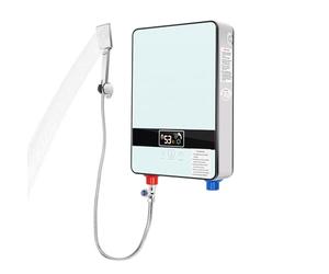 Calentador de agua instantáneo Ducha, Calentador de agua eléctrico sin tanque, 6500W Agua Caliente Instantánea Baño Ducha, Baño Calentador de Agua Eléctrico 0-55℃, 29 × 19 × 6.5cm