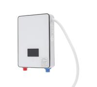Calentador de agua instantáneo eléctrico 6500W blanco, pantalla táctil, kit | 6500W, agua caliente instantánea, pantalla LED, 30-55°C, anti-dry, kit de ducha completo, para baño, apartamento