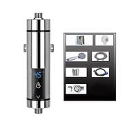 Calentador de Agua instantáneo eléctrico,CEIEVER sistema de agua caliente instantáneo 220V 5500W Mini Termo Eléctrico con Pantalla LCD Calentador de Agua sin Tanque para el cuarto de baño