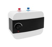 Calentador de agua instantáneo eléctrico para cocina, 1500 W, 220 V, sin depósito, mini calentador de agua con indicador de temperatura LED, temperatura ajustable, válvula de limitación de presión