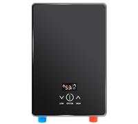 Calentador de agua instantáneo electrónico, 6500W 220V Calentador de agua sin depósito con ducha de mano, 33-55℃, Calentador de agua LED digital para baño y cocina