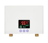 Calentador de agua instantáneo,mini calentador de agua eléctrico instantaneo,pantalla LED,Ajuste de Temperatura de 3 Niveles calentador de agua,calentador de agua de cocina 5,5KW [nivel de energía A]