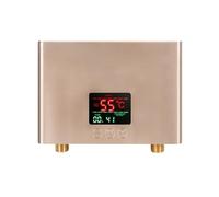 Calentador de Agua instantáneo para baño y Cocina, eléctrico, de Pared, con Pantalla LCD y Control Remoto (3000 W, Dorado)
