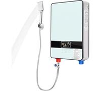 Calentador de agua instantáneo para ducha, 6,5 kW, calentador de agua eléctrico, montaje en pared, set de ducha, sin tanques, agua caliente instantánea, baño, ducha para cocina, baño, lavadero