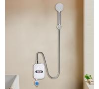 Calentador de agua instantáneo para ducha de mano para diferentes usos para agua en la cocina, lavado diario, color blanco, 12,5 x 6,5 x 33 cm