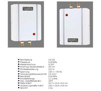 Calentador De Agua Mini Electrónico Thermoflow 3,5 kW Elex Nuevo