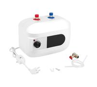 Calentador de agua para debajo de la mesa, resistente a la presión, 6 L, 1500 W, 30 - 65 °C regulable, IPX4, con válvula de seguridad y cable de 90 cm, para fregadero de cocina, lavabo, aseo de