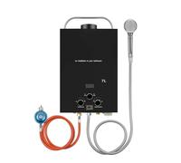 Calentador De Agua Portátil De 7L, Calentador De Agua De Propano For Exteriores, Calentador De Agua Sin Tanque, Protecciones Múltiples De Gas For RV, Cabina, Granero, Camping,Seguro