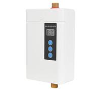 Calentador de agua sin depósito, calentador de agua eléctrico con mando a distancia, indicador LED para cocina, baño, montaje en pared (blanco)