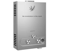 Calentador de agua sin depósito propano, 6L 12KW LPG GLP Calentador de agua instantáneo portátil para uso al aire libre en Vr, autocaravanas, remolques, cabinas, punto de uso (6L 12KW)