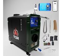 Calentador de aire portátil diésel de 12 V con bomba de aceite silenciosa, calefacción de aire diésel todo en uno de 2 kW, control por aplicación Bluetooth y monitor LCD para coches, camiones, barcos,