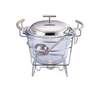 Calentador de alimentos para sopa, con inserto de cristal, 4,0 L, depósito de calor (modelo 2)