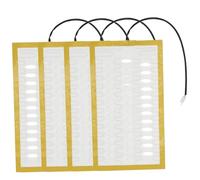 Calentador de asientos de coche (4 unidades, 48 x 28 cm, 12 V, 25 W), universal, almohadilla térmica de fibra de invierno con orificio de ventilación y cinta adhesiva, fundas portátiles para asie