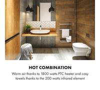 Calentador de baño Hot Spot Crystal Flow 45x82cm 36m² 2000W 5-40°C LED