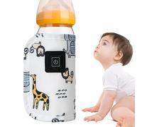Calentador de biberón de viaje - Calentador de biberón de leche, protección térmica, manga aislante, de calentamiento inteligente para viajes en coche, bebés, madres lactantes