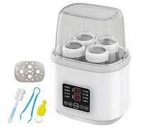 Calentador de biberones 8 en 1, esterilizador para biberones, calentador rápido de biberones, calentador de biberones para bebés, calentador de biberones rápido y descongelación con pantalla LCD