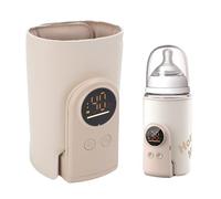 Calentador de biberones, paquete de calentador de biberones inalámbrico portátil con pantalla LED, control de temperatura inteligente, un control preciso de la temperatura para leche de bebé, ideal