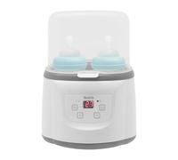 Calentador de biberones para bebé, 6 en 1, esterilizador para biberones con regulación de temperatura, protección de apagado y pantalla LED, función de mantenimiento del calor, descongelación para