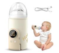 Calentador de biberones para bebé, calentador de biberones para bebé, 6 temperaturas ajustables, 38-50 ℃, pantalla LCD, rápido y uniforme, calentador de leche materna