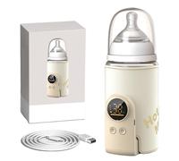 Calentador de biberones para bebés, calentador de biberones portátil, 6000 mAh, carga USB, 6 temperaturas ajustables 38-50 ℃ para leche materna, descongelar, calentar, mantener caliente