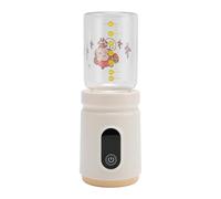 Calentador de biberones portátil, calentador de biberones de viaje de 200 ml con 4 ajustes de temperatura, inalámbrico y recargable para leche materna, fórmula o agua