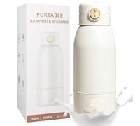 Calentador de biberones portátil para bebés de viaje, calentamiento rápido de leche materna y agua, gran capacidad de 500 ml, pasteurización, protección para niños contra, temperatura constante de 24